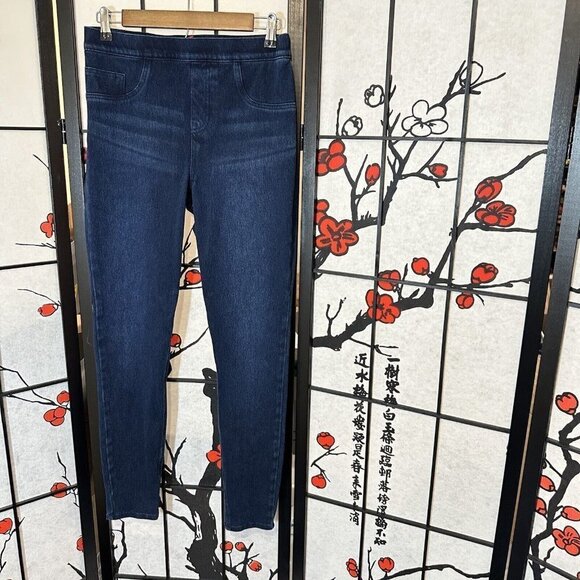 Spanx Skinny Jeans Womens Size M Jean-ish Leggings High Rise Pull On Denim - Picture 3 of 8